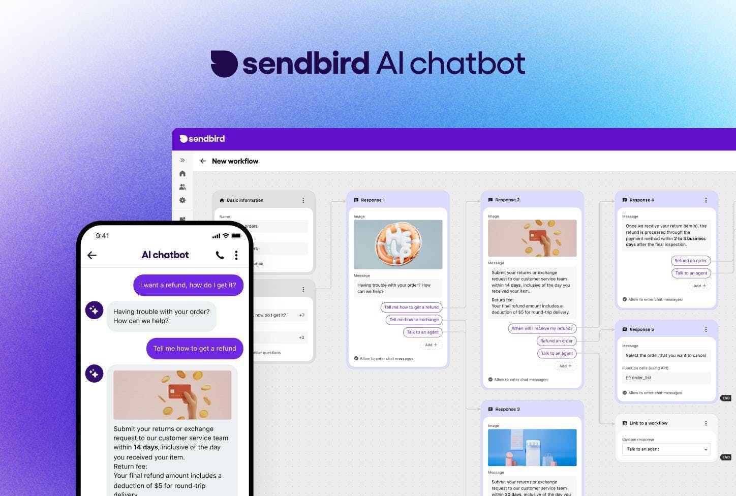 Blog image Introducing Sendbirds no code AI chatbot solution