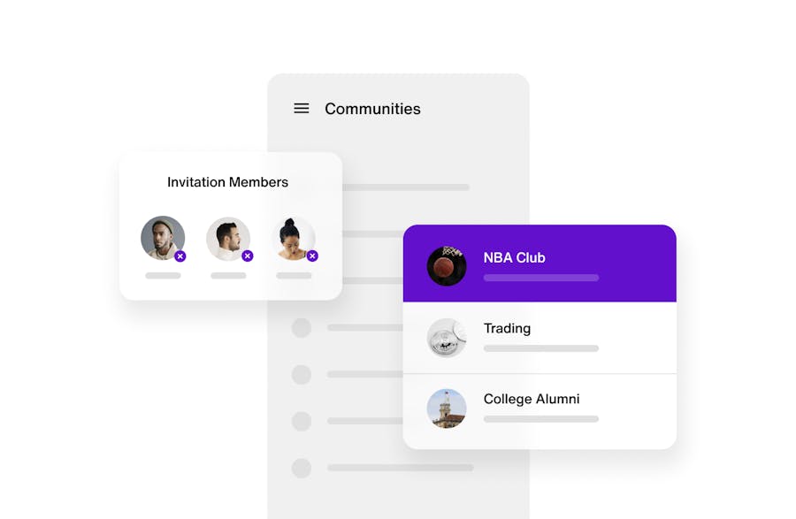 Online community open and private channels