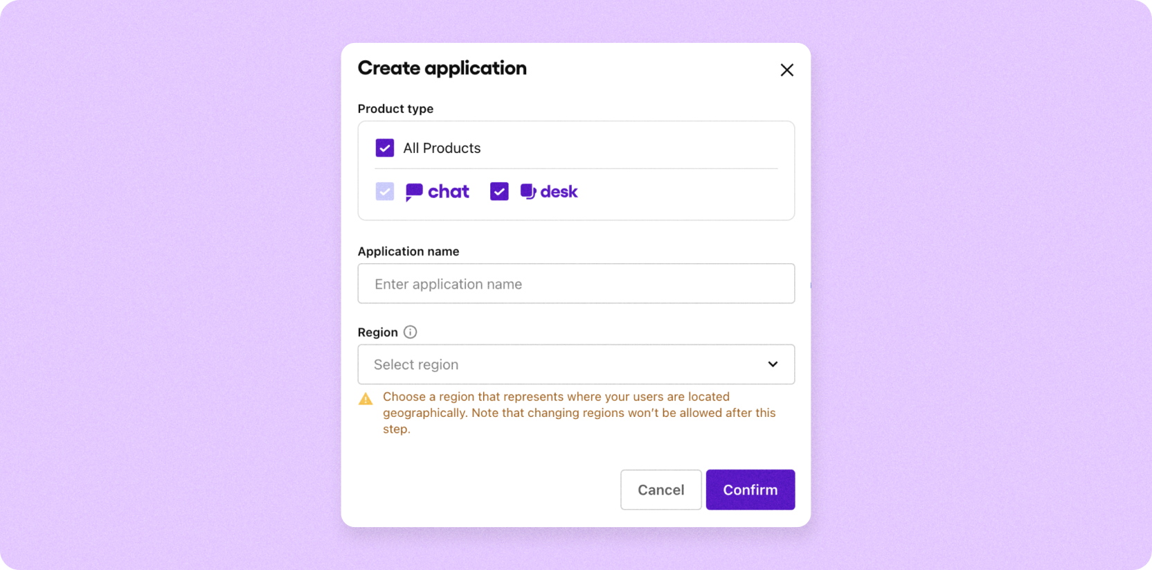 Create application