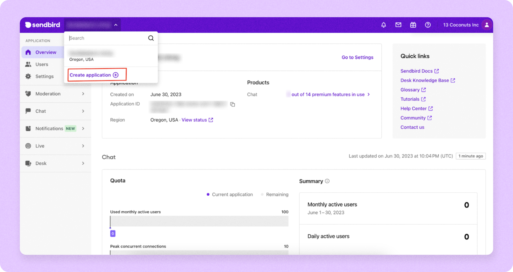 Create application