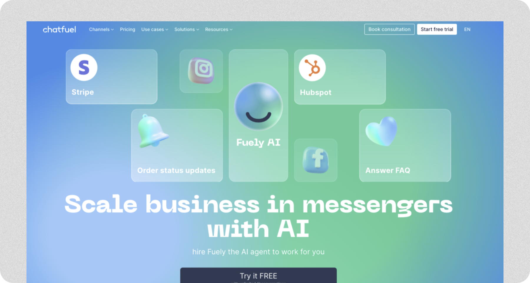 A screenshot of Chatfuel, which is best for Meta services such as WhatsApp, Instagram, and Facebook Messenger