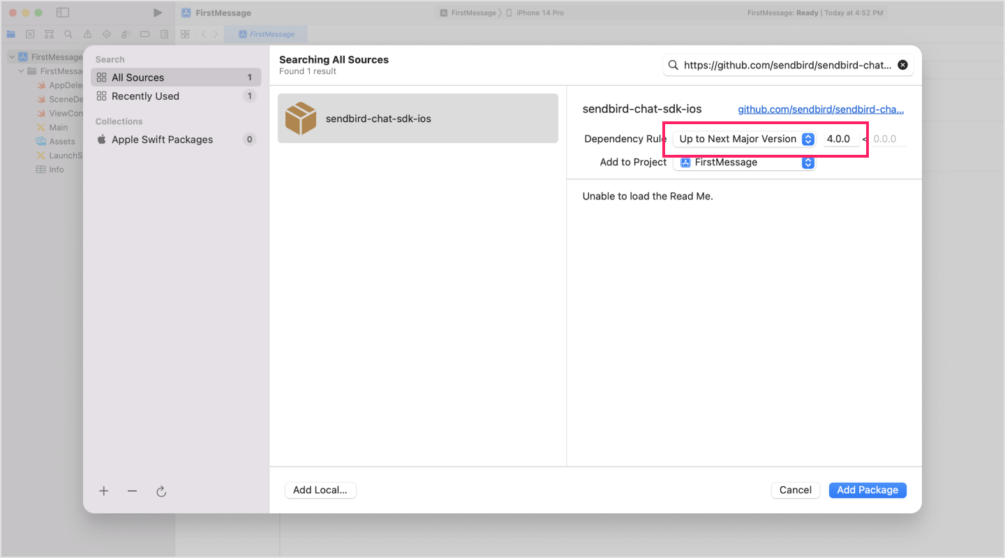 Image|Setting rules and options for the Chat SDK package