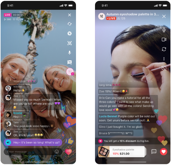 Live Streaming with Sendbird example