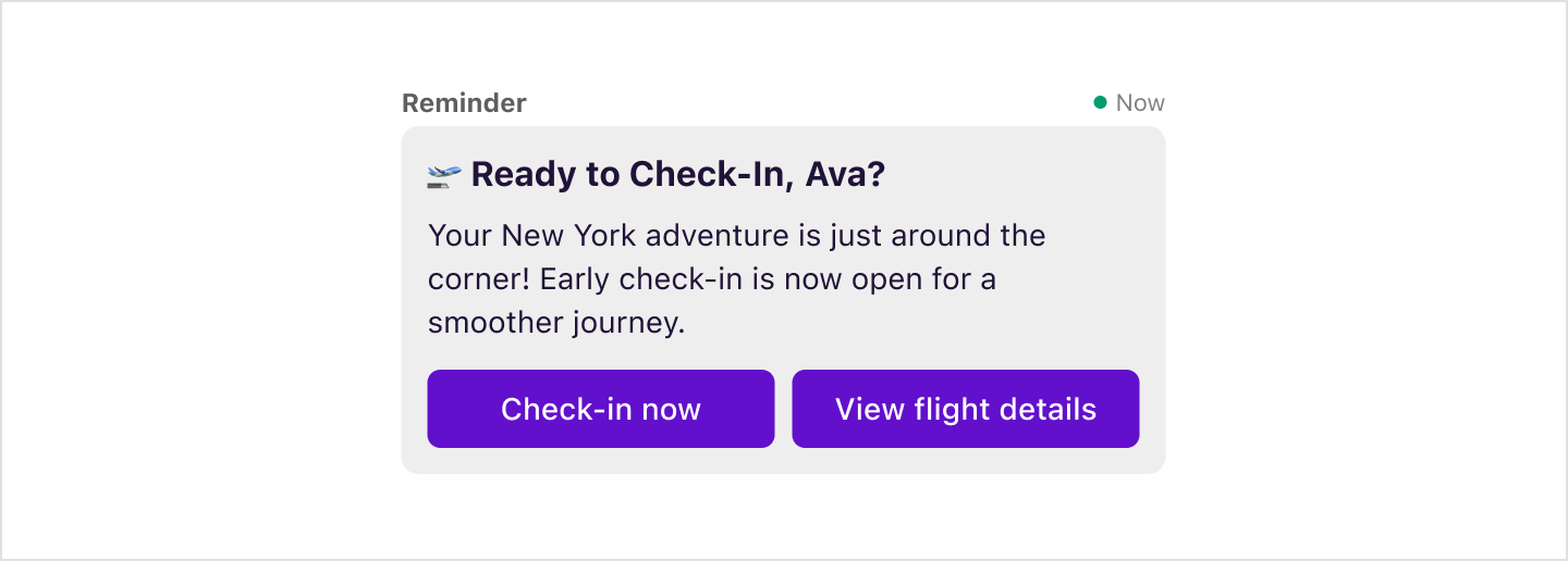 image|flight reminder message