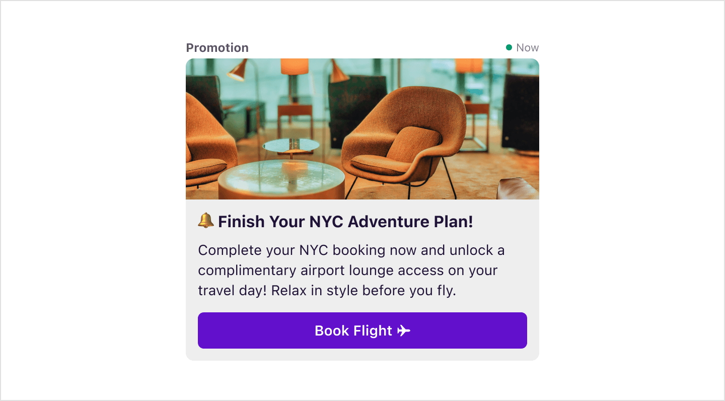 image|special offer promotion message targeting a specific customer segment