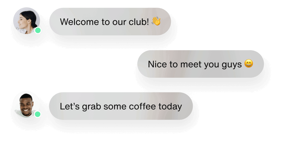 Online community mobile hero chatbubble