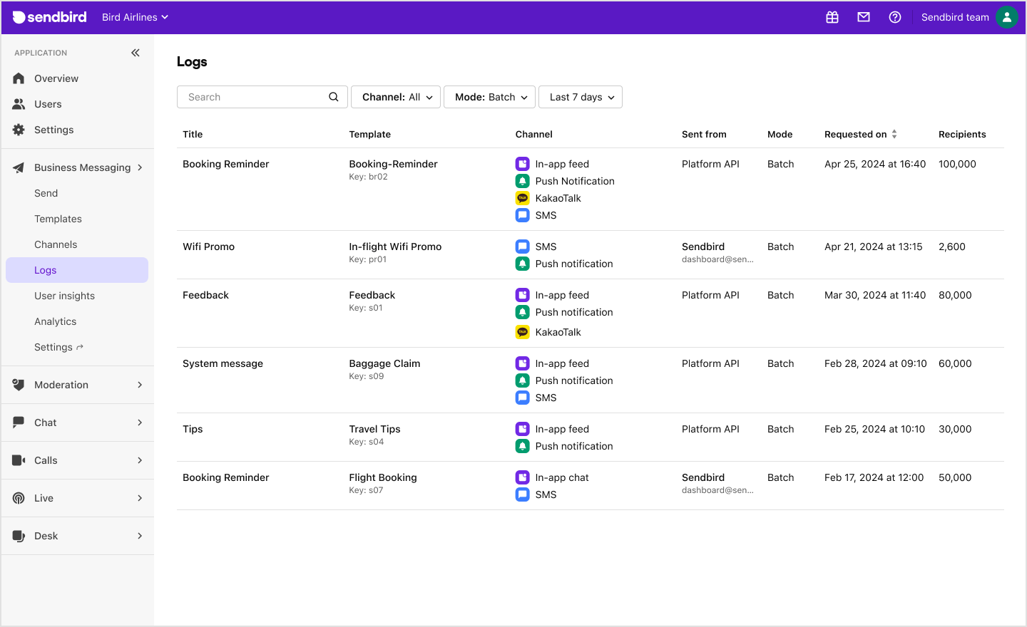 image|The Logs page and its Notifications tab