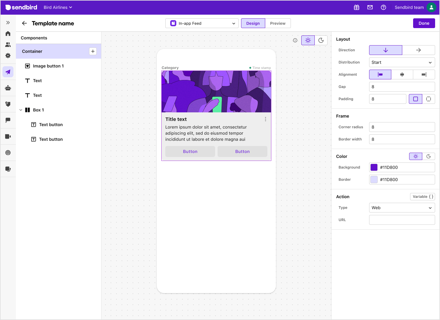 image|create template sidebar on dashboard