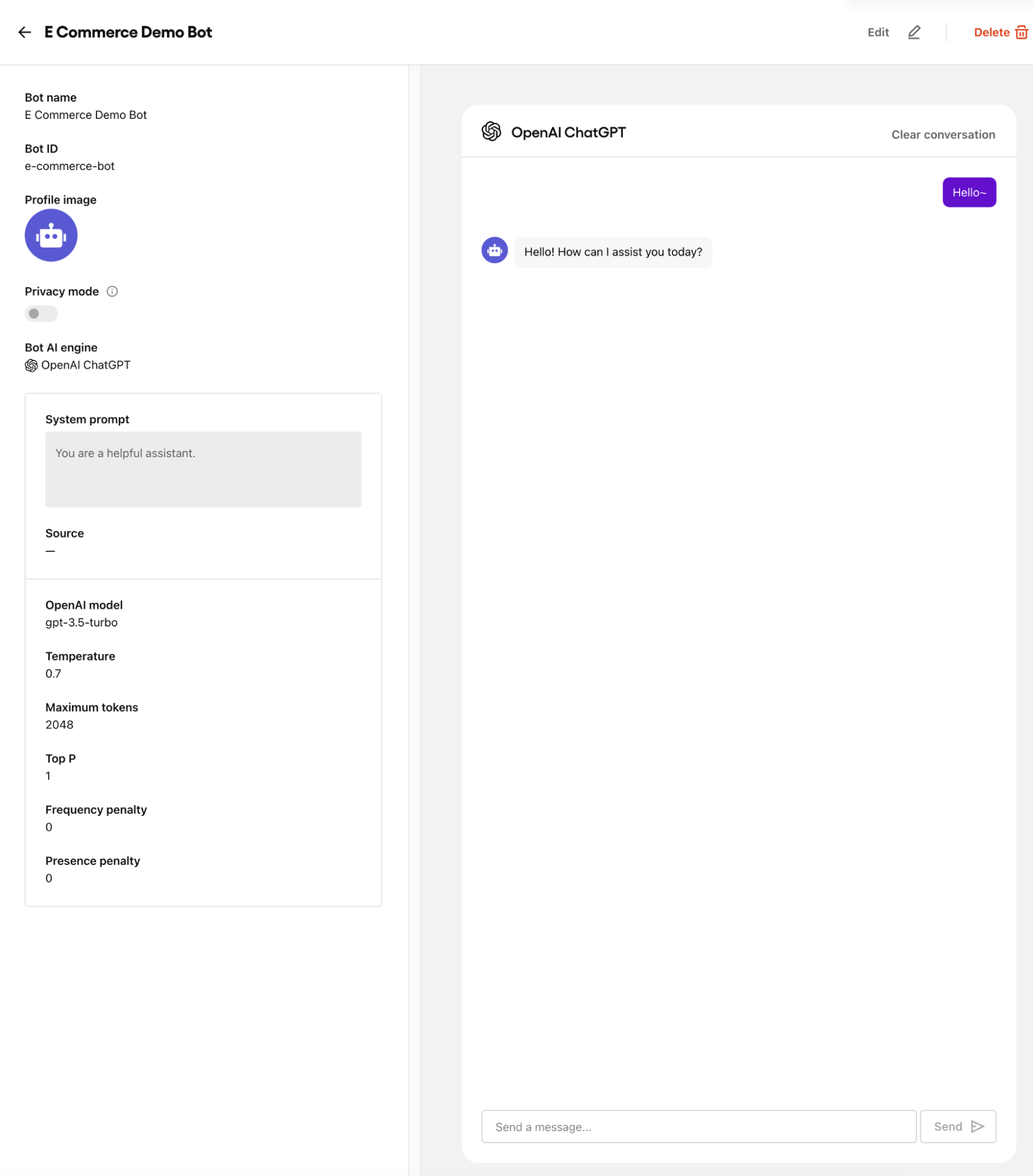 Testing your AI chatbot