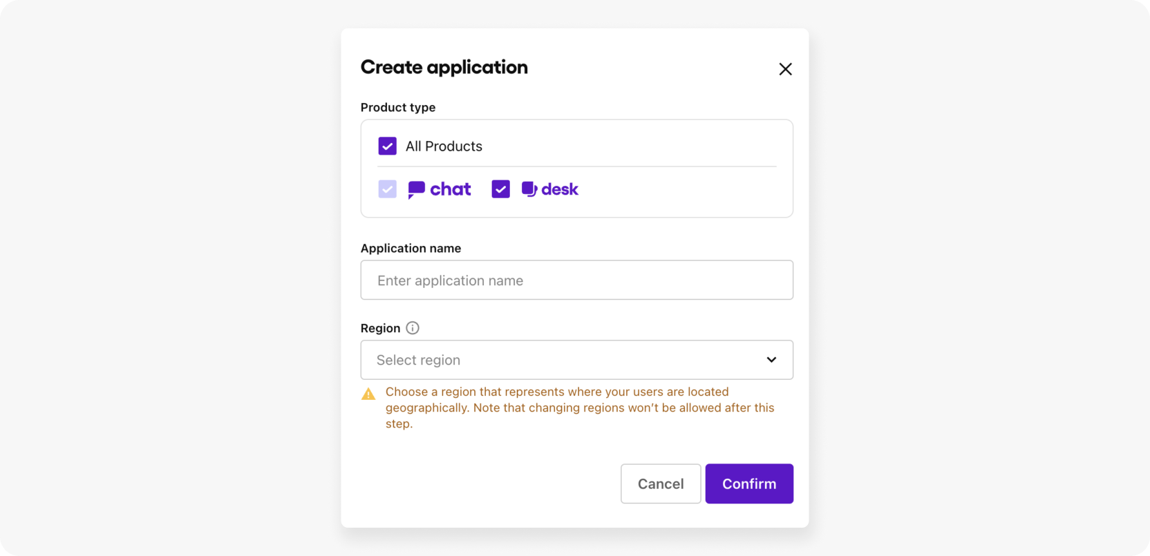 Create application